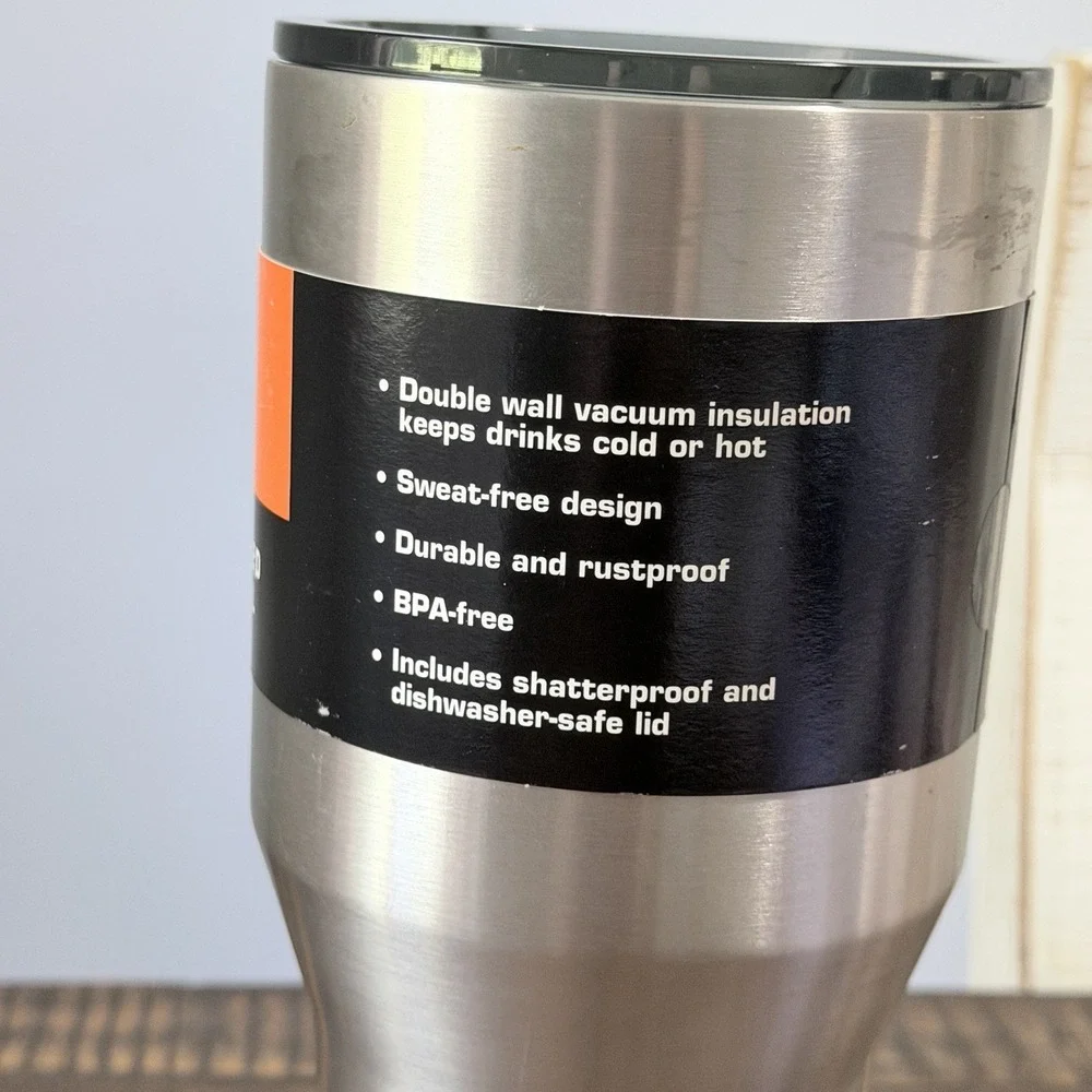 Ozark Trail 40 oz Stainless Steel Tumbler No Handle Vacuum Insulated Silver